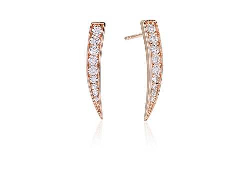 Preisvergleich Produktbild SIF Jakobs Damen-Ohrstecker Silber vergoldet SJ-E1010-CZ(RG)