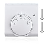 Central Heating Room Thermostat for Honeywell T6360B TC-RSTATL Mechanical Adjustable Dial Stat with Neon indicator Boiler Wall 2 Wire Thermostats Control Panel Replacement Energy Saving