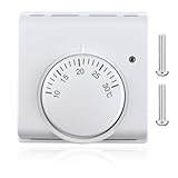 Central Heating Room Thermostat for Honeywell T6360B TC-RSTATL Mechanical Adjustable Dial Stat with Neon indicator Boiler Wall 2 Wire Thermostats Control Panel Replacement Energy Saving