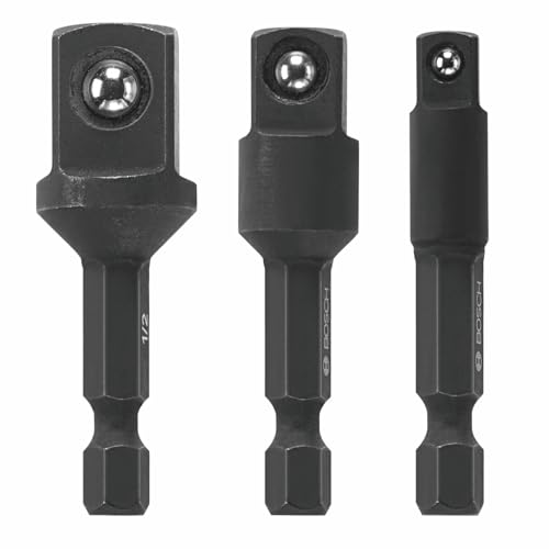 BOSCH ITDSAV203-3 Impact Socket Adapter Set, 1/4 In. Hex