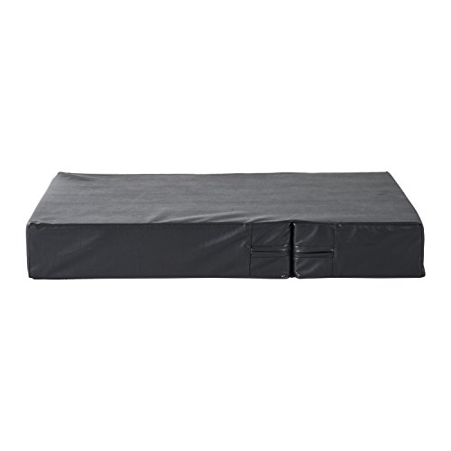 PawHut Tiertreppe Tierunterlage Klappbar Hundetreppe Treppe Unterlage für Katzen und Hunde Schwarz L42 x B39 x H20 cm