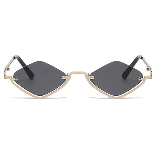 Metal Half Frame Women's Sunglasses Polygonal Sexy Small Sun Glasses Ladies Fashion Luxury Narrow Eyeglasses Shades2