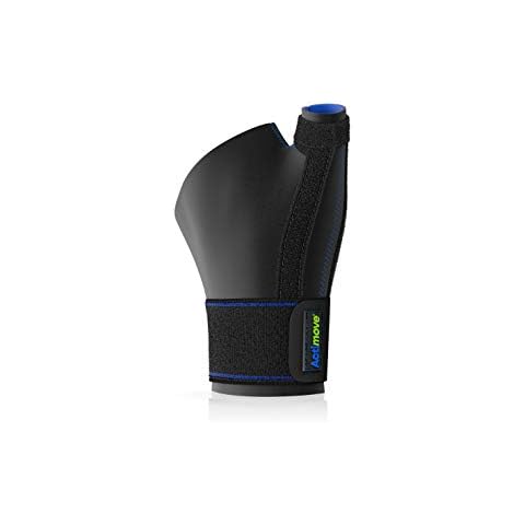 Actimove - Sports Edition - Thumb Stabiliser - for Pain Relief & Support - Latex and Neoprene Free (Black- Large/X Large) Cover