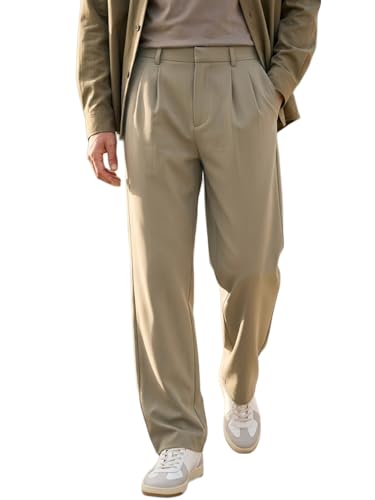 Image of Urbano Fashion Men's Loose Baggy Fit Solid Korean Pants Stretchable