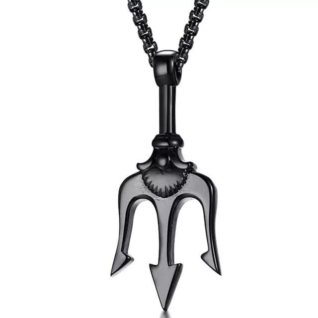 vien Poseidon Trident Pendant Stainless Steel Ancient Greece Amulet Necklace for Men Gift for Sailor-picture-19