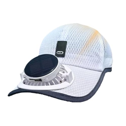 Chapeau à ventilateur solaire réglable et rechargeable pour le plein air