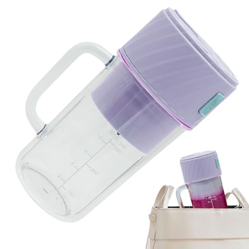 Batidora portátil, taza de licuadora eléctrica - Licuadora recargable vaso de exprimidor portátil | Licuadora de procesamiento de alimentos a prueba de fugas, máquina mezcladora con paja para viajes