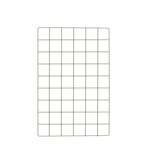 FRIADE Wall Grid Panel for Photo Display,Wall Storage Organizer,5 Metal Clips & 3 S Hooks & 4 Nails & 4 Plastic Hanging Buckles and 4 Screws Offered,Size 17.5" x 11.8",2 Pack(Gold)