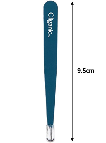 Pinzette Augenbrauen Schräg Spitze 2.0 | Edelstahl Präzisionsspitze Profi für Herren und Damen | Cliganic Garantie - Image 4