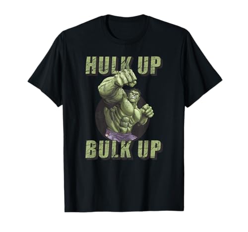 Marvel The Incredible Hulk Tough Hulk Up Bulk Up Badge Camiseta