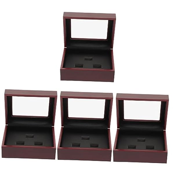 ABOOFAN 4Pcs Box Campione Anello Box Campione Anello Caso Trofeo Caso Vetrina Anello Monili Di Caso Di Esposizione Anello Decorativo Caso Anello Creativo Caso Di Stoccaggio Decorare