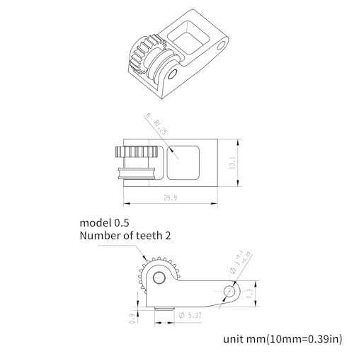 Engrenage extrudeuse imprimante 3D Lab P1P roulement haute précision