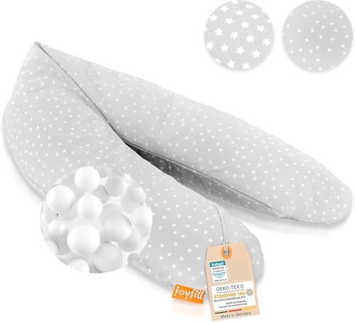 joyfill® Stillkissen Mikroperlen 190cm I Schwangerschaftskissen - Made in Germany I Ideal zum Schlafen & Stillen Dank Flüsterleiser & Bequemer Füllung I Stillkissen XXL joyfill® Stillkissen Mikroperlen 190cm I Schwangerschaftskissen - Made in Germany I Ideal zum Schlafen & Stillen Dank Flüsterleiser & Bequemer Füllung I Stillkissen XXL