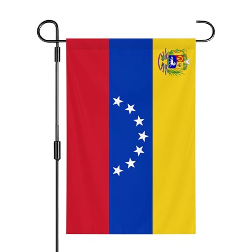 Venezuela 7 Stars Garden Flag 12x18 Inch Double-Sided Vivid Color Venezuela Flag Indoor and Outdoor Decor for Yards Lawns Streets Parade Celebration Activities
