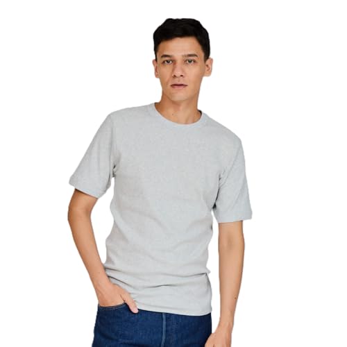 [Hanes] Hanes(ヘインズ) Tシャツ Cotton USA バインダーネック仕様 肌に馴染む ビーフィー リブTシャツ...