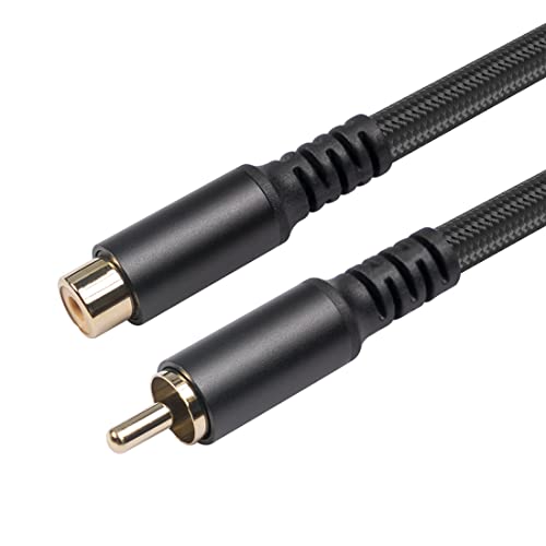 Qusedwey Cable de ExtensióN Cable de Audio y Video Cable Macho una Hembra para Altavoz, Subwoofer, CáMara, HDTV, Amplificador, 1.8M