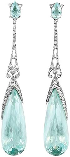 Pendientes colgantes de plata con colgante de cristal, hipoalergénicos, joyería personalizada para mujeres y niñas, diseño atractivo
