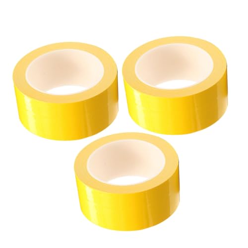 Healvian 3rolls Single-Sided Adhesive Tapes High Viscosity Repairing Tape for Home and Industrial Use Yellow and Easy to Tear