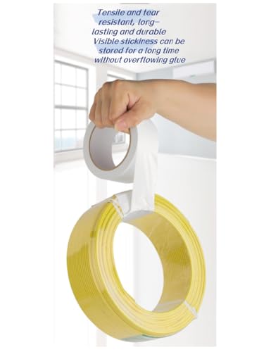 Image of bepisof1 roll of White Moisture-Proof Tape, 2 Inch x 33 Ft, Suitable for Bottom Seams, Insulation Repair, and Door and Window air Leakage Prevention