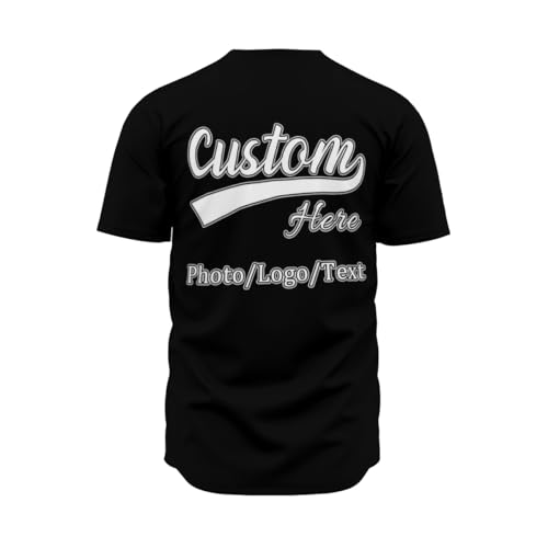 Camiseta personalizada de béisbol con texto de logo y número para equipo, uniforme deportivo personalizado para hombres y mujeres miniatura 4