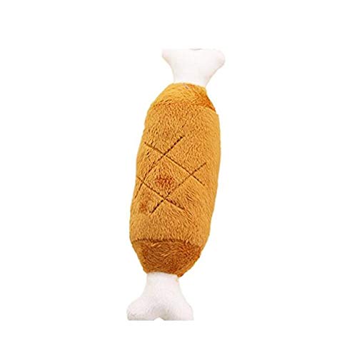 Squeaky Dog Toys for Small Dogs Plush Puppy Dog Toys-Double bones chicken legs