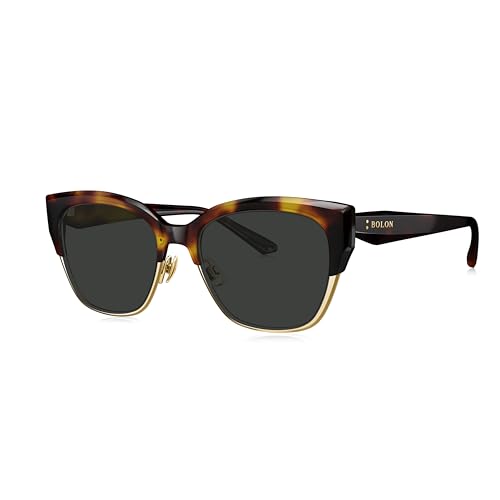 BOLON Women Stylish Eyebrow Cat Eye Polarized Sunglasses BL6110 Dubai 55mm, Exclusive Eyewear Brand of EssilorLuxottica