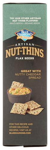 Image of Blue Diamond Almond Artisan Nut Thins Cracker Crisps, Flax Seeds, 4.25 Ounce