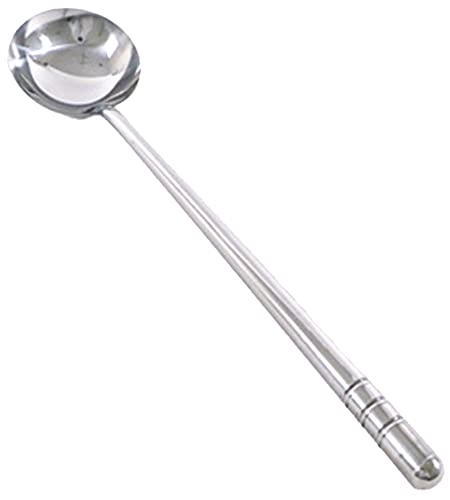 Kanda 050086 Chinese Ladle, Made in Japan, Outer Diameter 4.3 x Handle Length 14.4 inches (36.5 cm), Commercial Use, Small, 18-0 Stainless Steel, Joint Handle Pipe