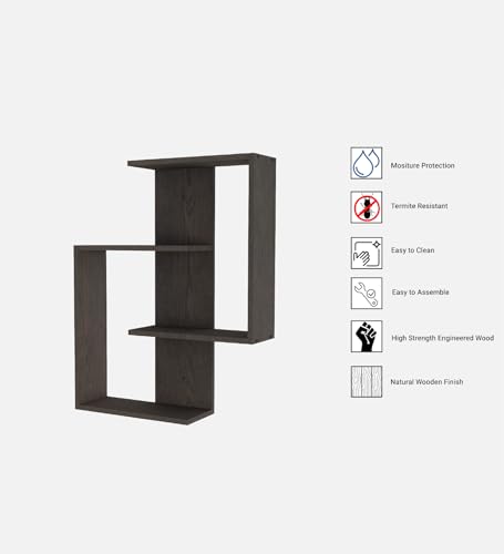 Image of ALEN Multipurpose Modular Wall Racks /Shelves /Organiser /Decor Particle Board Wall Shelf (Number of Shelves - 4, Brown)