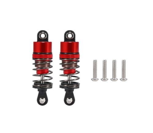 YSKMLOLP RC Cars Shocks, 52-120mm Oil Leakproof Shocks for 1/10 RC Buggy, Truggy, Touring, Drift Cars & Monster Trucks (2PCS, 55mm Red)