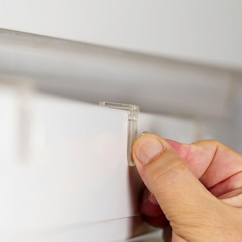 Fensterhaken zum Einhängen, 12 Stück, in Transparent, Dekohaken für 12 bis 17 mm Flügelstärke, Türhaken Fenster, Fensterclip für Lichterkette, durchsichtige Dekoanhänger, klare Aufhänger Fensterrahmen