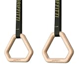 GRIFFITTI Triangel-Turnringe aus Holz mit Gurtbändern, 2 Stück