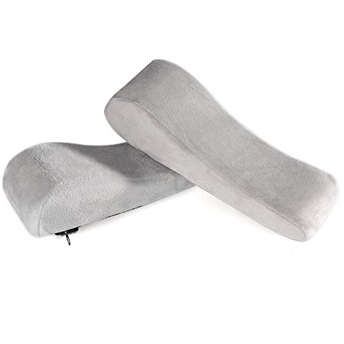 Gebuter Chair Armrest Pads Memory Foam Removable Comfort Soft Chair Armrest Slipcovers Covers Pads Elbow Support Forearm Pressure Relief for Home Office Computer Gaming Chair Arm Cushion Universal Cover
