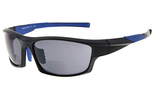 Image of Eyekepper Bifocal Sunglasses for Women Men, Rectangular Frame | Outdoor Sports Bifocal Reading Sunglass, with Readers Built in, Mens Tinted Sun Reader Bifocals, Ladies Cheater,Wrap Half Rim
