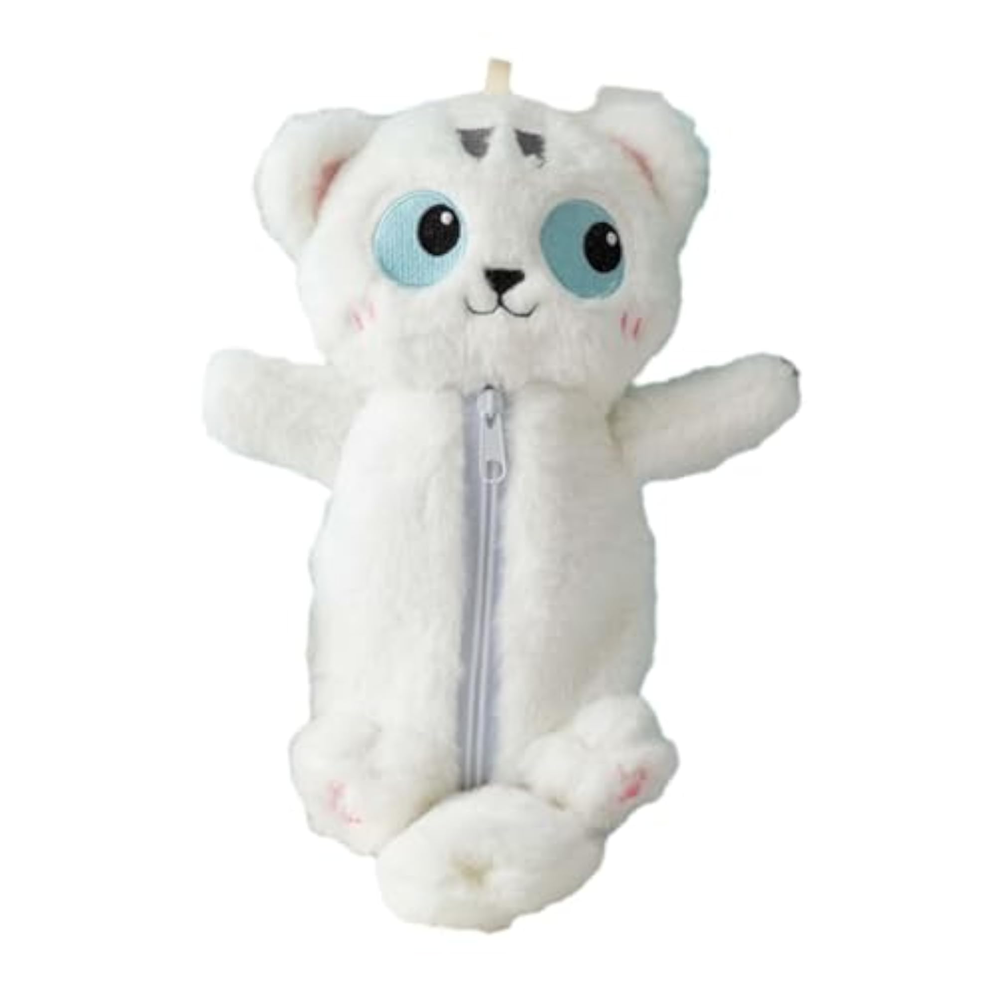Plush Animal Pencil Bag, Zipper Closure