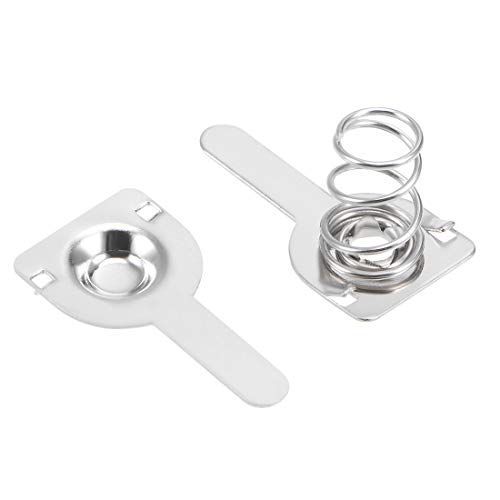 uxcell 20 Pairs AAA Battery Positive Negative Conversion Spring Contact Nickeling Plate 9.5mm x 9mm