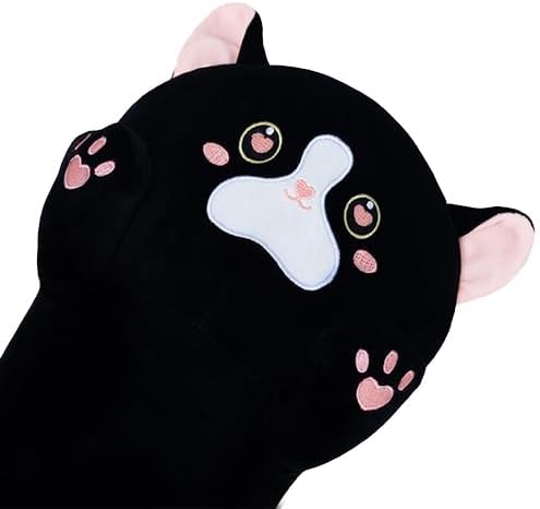 Long Cat Body Pillow for Kids, Cute Cat Stuffed Animals Gifts for Girls, Long Cat Plush Toy for Birthday, Soft Cat Plushies Pillow (AngelCat Pink, 35.4in/90cm) - Image 2