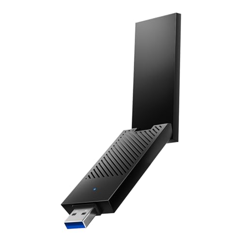 Cudy BE6500 Adaptador WiFi 7 USB 3.0 Tri Banda – WU6500 para PC de Escritorio, con Antenas de Alta Ganancia, Compatible con Windows 11/10, Banda de 6 GHz, 4K QAM, 160 MHz y Seguridad WPA3