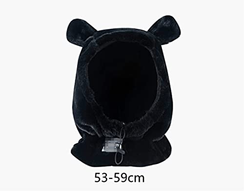 Scarf Shawl Scarves Wraps Knitted Hat Scarf Women Winter Cute Bear Ear Solid Windproof Warm2