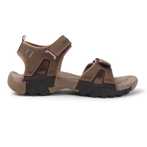 Image of Men's Sports Sandals | Lightweight Outdoor Trekking Sandals | Adjustable Velcro Straps | Cushioned Footbed | Anti-Skid Sole | Comfortable Walking Sandals for Men (Blue /Grey)