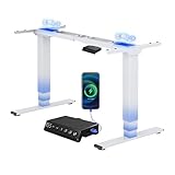 RÉGLAGE RAPIDE AVEC MÉMOIRE ET USB-Grâce à une vitesse de levage de 25 mm/s et à 4 positions mémorisables, vous pouvez adapter le bureau à votre posture idéale d’une simple pression. De plus, une prise USB intégrée permet de recharger facilement votre smartphone ou d'autres appareils, pour un espace de travail encore plus fonctionnel.