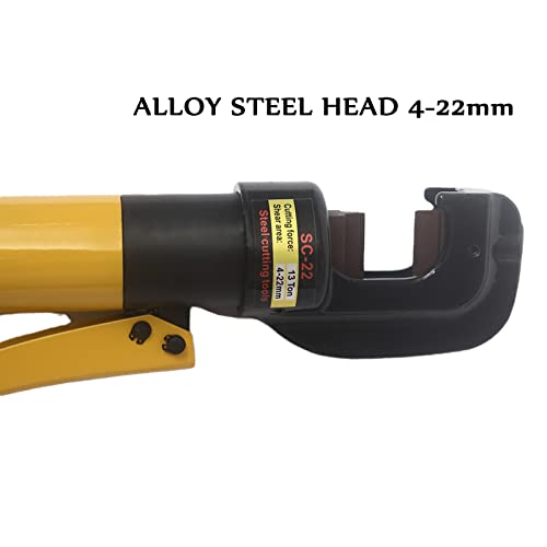 Hydraulic Rebar Cutter, Cuts 1/4\" - 7/8\" 4 mm to 22mm Concrete Construction Tool 13Ton, Handheld Rebar Cutter w/Portable Box, Steel Bolt Chain Cutting Tool - Thumbnail 2