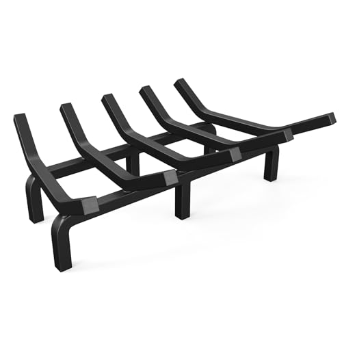 Mr IRONSTONE Fireplace Grate Fireplace Log Holder Solid Steel Heavy