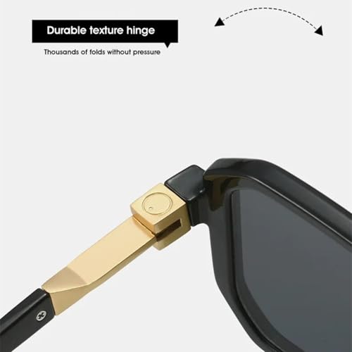Lunettes de soleil monture rétro à double faisceau géométrique