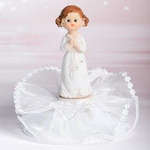 Sujet Communion Fille Priere Pour Piece Montee Ou Gateau Pour Contact Alimentaire Amazon Fr Bebe Et Puericulture