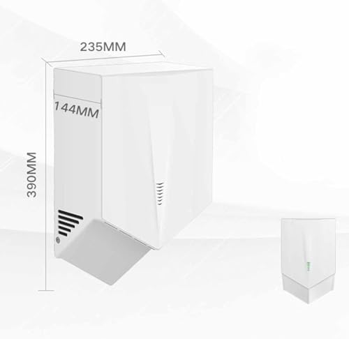 Secador de manos comercial robusto de 1500 W con ráfaga veloz 7
