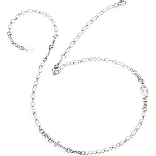 Preisvergleich Produktbild CROBB3 Amen Damen-Halskette, Rosenkranz, klassisches Design