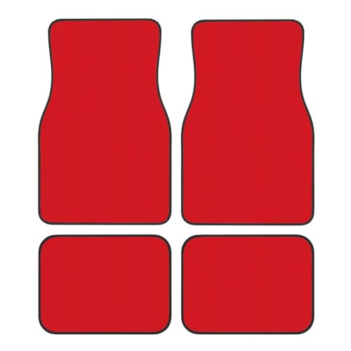 Alfombrillas de coche color rojo universales lavables para sedanes y furgonetas