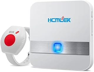 Hcmlek Notrufknopf für Senioren Notruf Armband, Babyphone für Hausnotruf Funktioniert Pflegeruf Alarm für Älterer Patienten und Senioren mit Behinderung