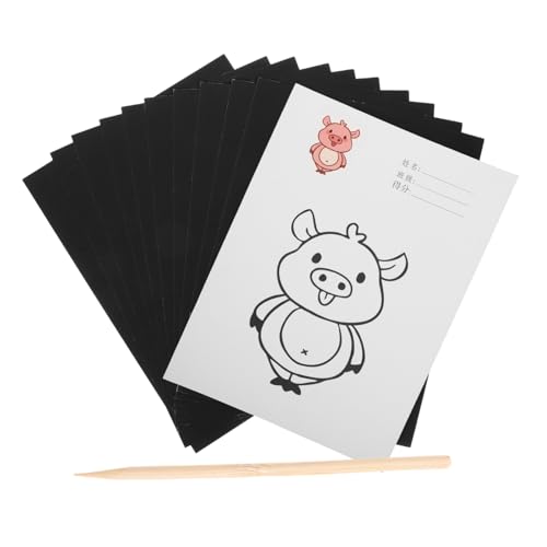 ERINGOGO Silver Scratch Paper 100 Sheets Scratch x for Boys and Girls Creative Interactive Painting Toy